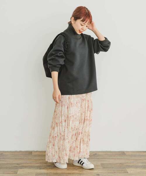 「ITEMS URBANRESEARCH」 長袖カットソー FREE チャコールグレー レディース_画像7