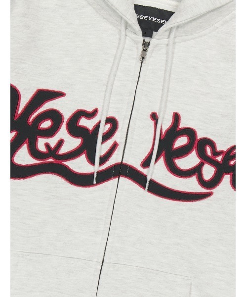 「YESEYESEE」 ジップアップパーカー S グレー メンズの画像