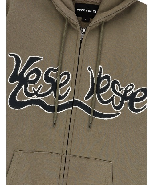 「YESEYESEE」 ジップアップパーカー S グレー メンズの画像
