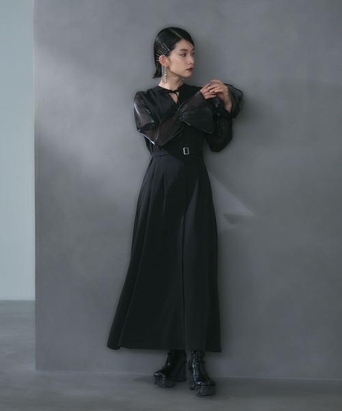 「HARE」 長袖ワンピース FREE ブルー レディース_画像5