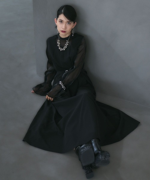 「HARE」 長袖ワンピース FREE ブルー レディース_画像7