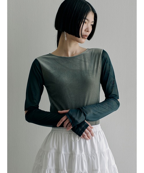 「SORIN」 長袖カットソー 38 グレー レディース_画像5