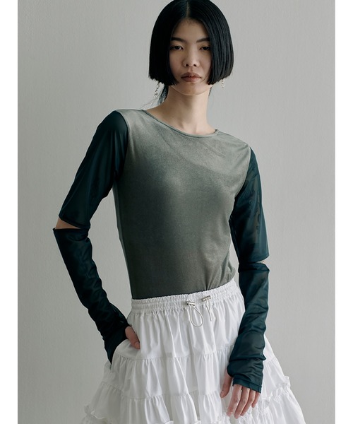 「SORIN」 長袖カットソー 38 グレー レディース_画像7