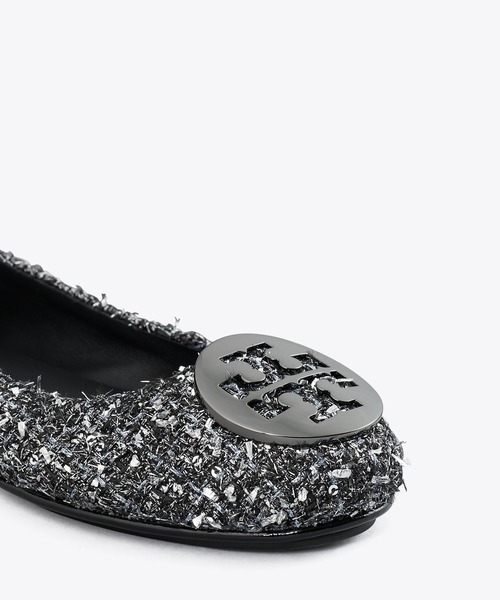 TORY BURCH（トリーバーチ） バレエシューズ 24cm ブラック レディース