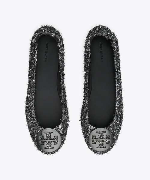 「TORY BURCH」 バレエシューズ 24cm ブラック レディース_画像4
