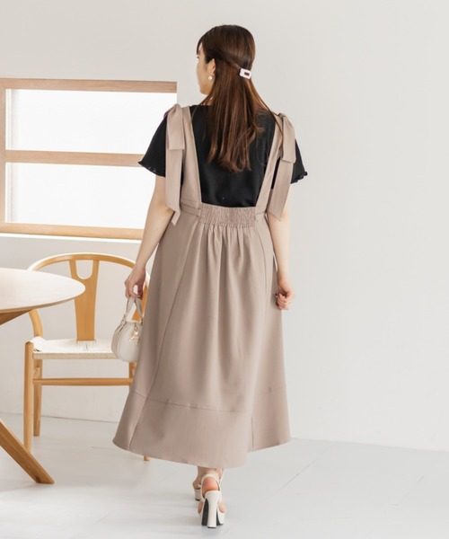 「CLETTE」 サロペットスカート 3L ブラック レディース_画像2