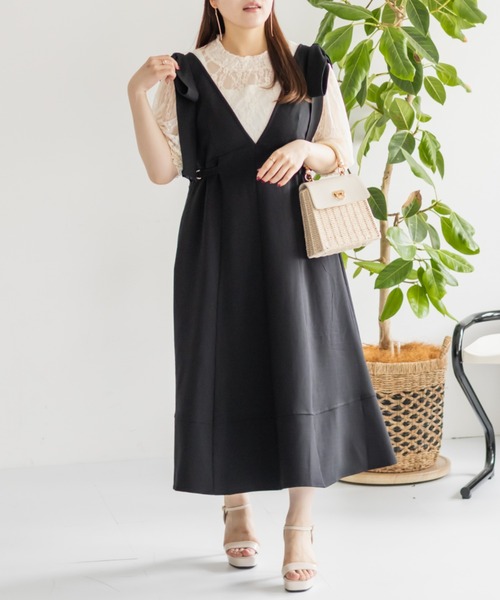 「CLETTE」 サロペットスカート 3L ブラック レディース_画像5