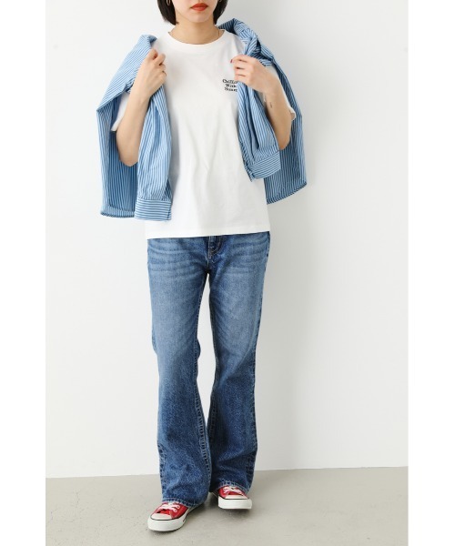 「RODEO CROWNS WIDE BOWL」 デニムパンツ 27inch ブルー レディース_画像3