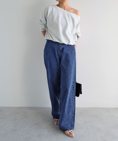 「evernavy」 デニムパンツ L ブルー レディース_画像2