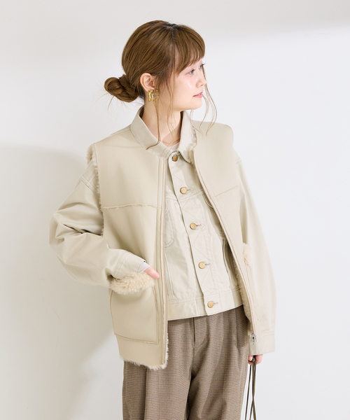 B.C STOCK（ベーセーストック） ベスト ジレ 「追加」ムートンライク
