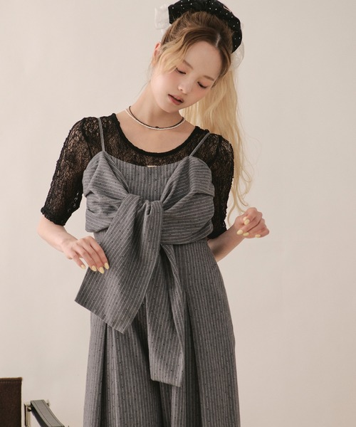 loin nuit オールインワン ribbon design combinaison / リボン