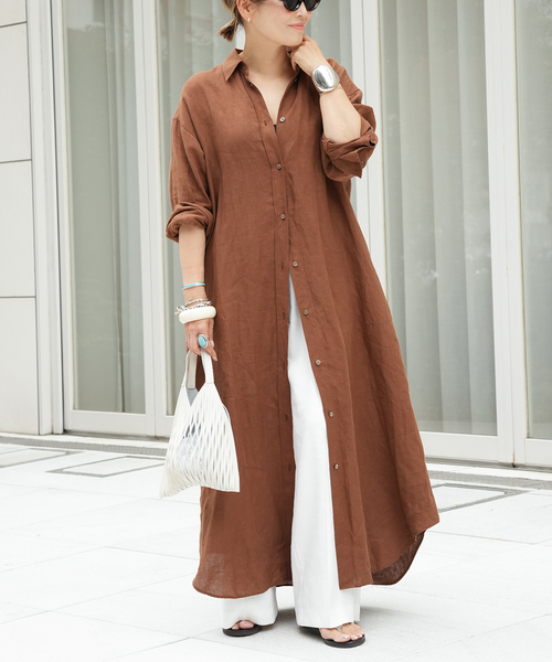 Deuxieme Classe（ドゥーズィエムクラス） ワンピース LInen シャツ