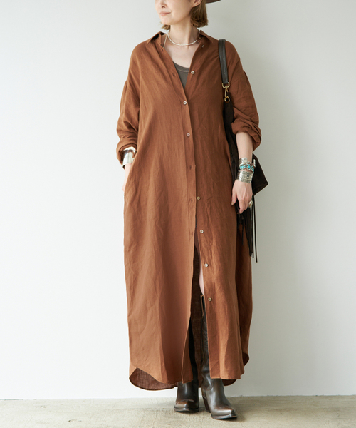 Deuxieme Classe（ドゥーズィエムクラス） ワンピース LInen シャツ