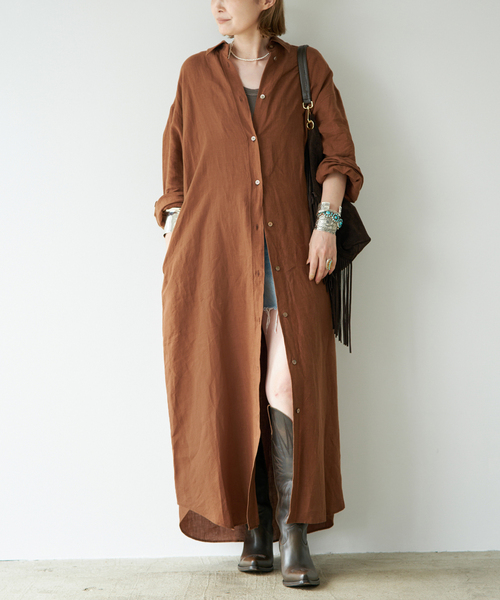 Deuxieme Classe（ドゥーズィエムクラス） ワンピース LInen シャツ