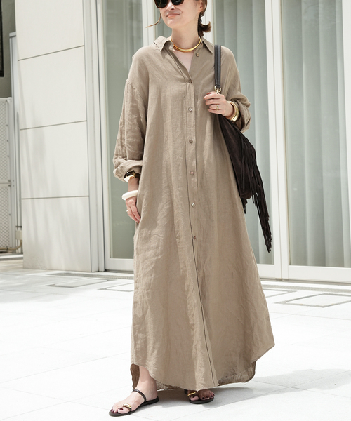Deuxieme Classe（ドゥーズィエムクラス） ワンピース LInen シャツ