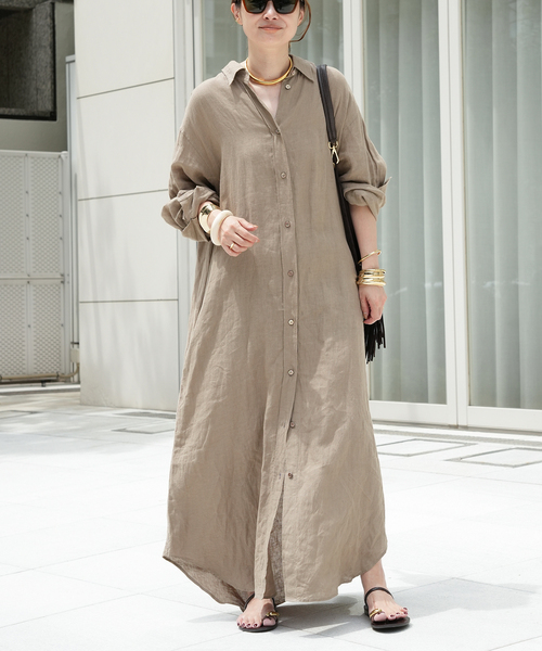 Deuxieme Classe（ドゥーズィエムクラス） ワンピース LInen シャツ