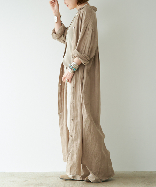 ドゥーズィエムクラス⁑2024リネンenormousロングシャツワンピース　38 Deuxieme Classe（ドゥーズィエムクラス） ワンピース LInen シャツ
