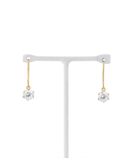 ESTELLE（エステール） ピアス K18 イエローゴールド キュービック