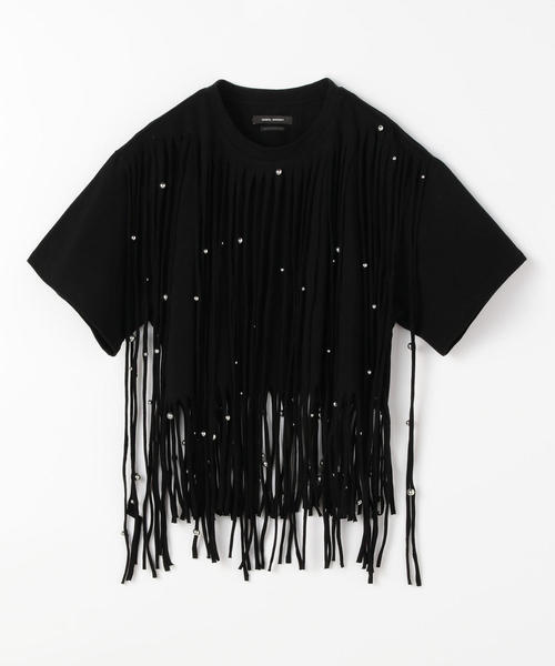 送料無料得価 tシャツ ZOZOTOWN PayPayモール店 - 通販 - PayPayモール Tシャツ ISABEL MARANT BIANEA スタッズ×フリンジハーフスリーププルオーバー 正規店得価