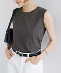 tシャツ 「新色追加」コットン天竺ノースリーブ...の詳細画像3