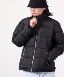 EVOLUTION ダウンジャケット ダウン Logo print switching down jacket 