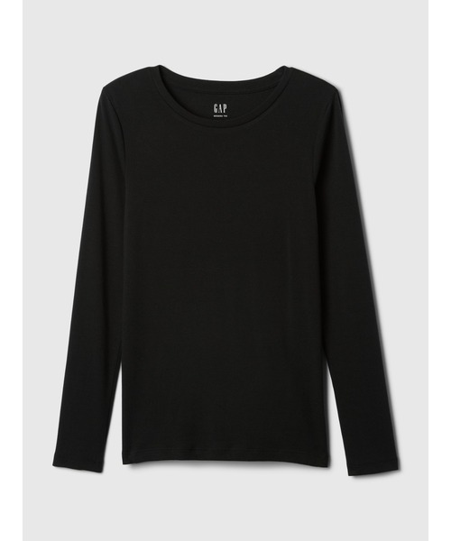 GAP tシャツ モダンクルーネック長袖Tシャツ レディース