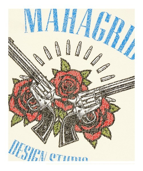 tシャツ 「mahagrid/マハグリッド」FLOWER PISTOL TEE/フラワーピストル 半袖 カットソー レディース メンズ mahagrid/マハグリッド』FLOWER PISTOL TEE/フラワーピストル