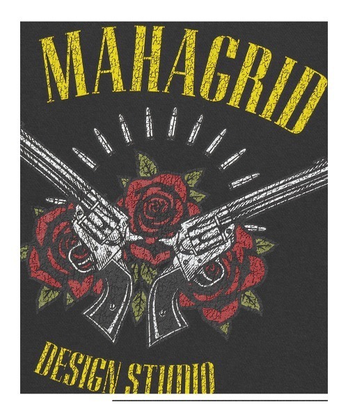 tシャツ 「mahagrid/マハグリッド」FLOWER PISTOL TEE/フラワーピストル 半袖 カットソー レディース メンズ MAHAGRID tシャツ 「mahagrid/マハグリッド」FLOWER PISTOL TEE