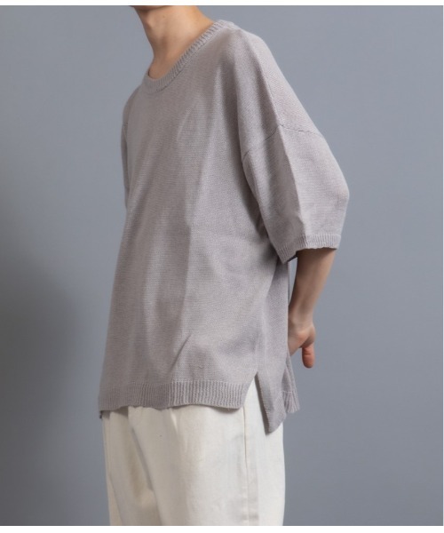 エンリカ サマーニット コットンリネン En serio TOKYO tシャツ リネンコットン ルーズシルエット