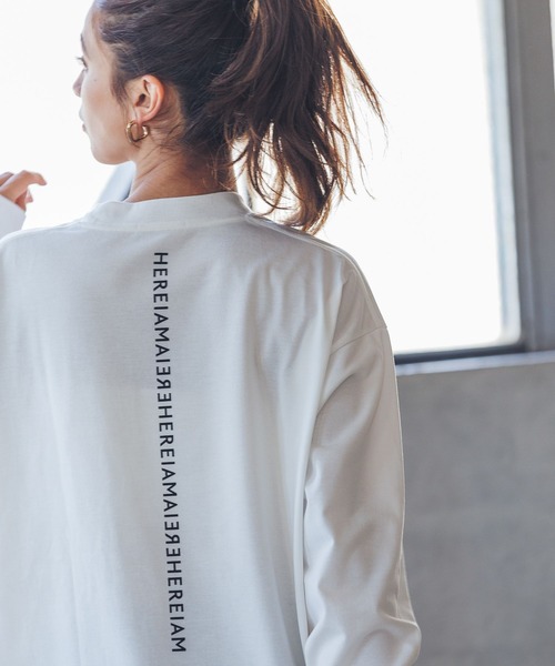 tシャツ 「HEREIAM」速乾／ミラーロゴロングスリーブ（ユニセックス） レディース メンズ HEREIAM tシャツ 「HEREIAM」速乾／ミラーロゴロングスリーブ