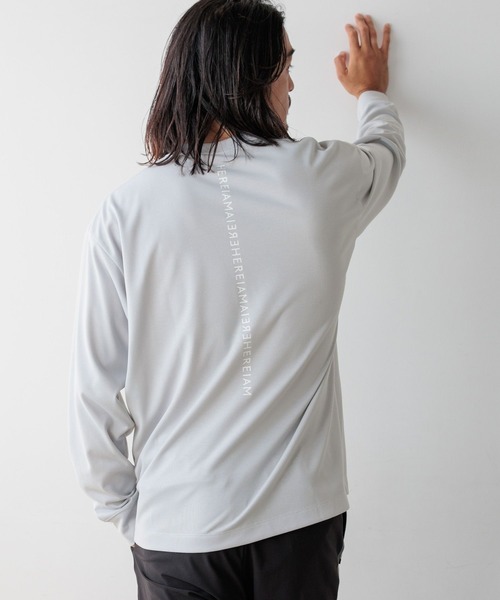 HEREIAM tシャツ 「HEREIAM」速乾／ミラーロゴロングスリーブ（ユニ
