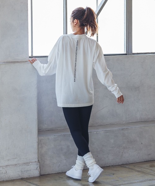 HEREIAM tシャツ 「HEREIAM」速乾／ミラーロゴロングスリーブ