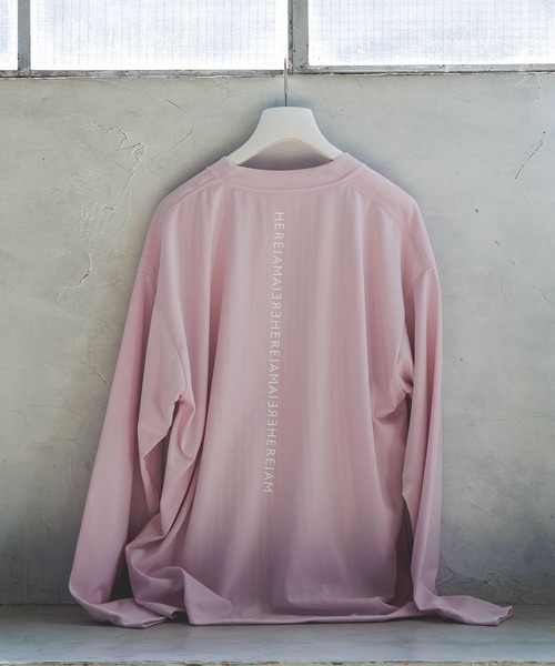 HEREIAM tシャツ 「HEREIAM」速乾／ミラーロゴロングスリーブ