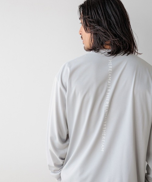 HEREIAM tシャツ 「HEREIAM」速乾／ミラーロゴロングスリーブ（ユニ