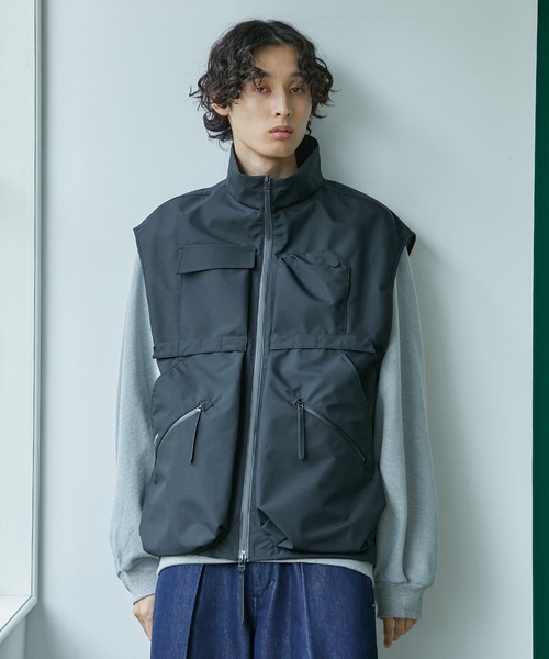 PUBLIC TOKYO ベスト ジレ PERTEX3レイヤーマルチベスト メンズ