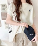 tシャツ ポコポコ素材で大人フレンチ。オーガニ...の詳細画像2