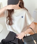tシャツ ポコポコ素材で大人フレンチ。オーガニ...の詳細画像3