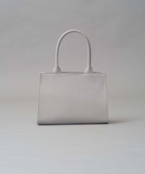 グレー キャンバストートバッグ ロゴ刺繍 one after another NICE CLAUP トートバッグ ロゴ刺繍キャンバストート