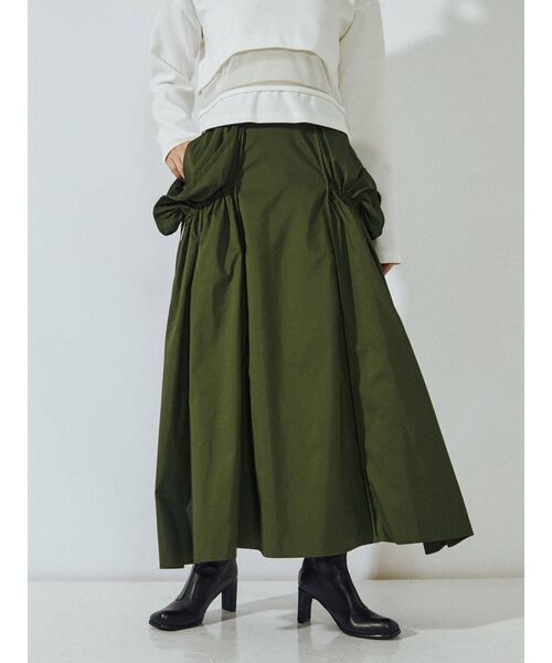 UN3D.」 ロングスカート 36 グリーン レディース : 81146349  