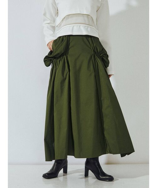 UN3D.」 ロングスカート 36 グリーン レディース : 81146349  