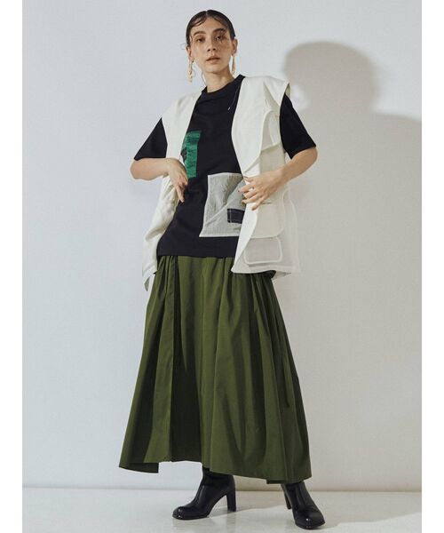 UN3D.」 ロングスカート 36 グリーン レディース : 81146349  