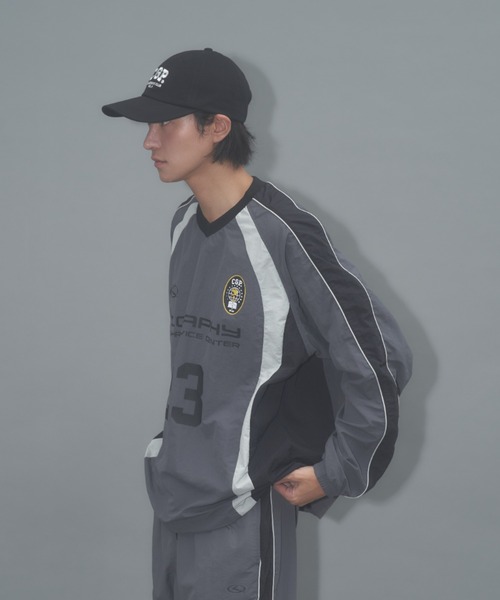 スウェット・トレーナー CODEGRAPHY C.GRAPHY Soccer V-neck collar knit MUSINSA | Codegraphy C.GRAPHY Soccer V-neck collar knit_sky blue
