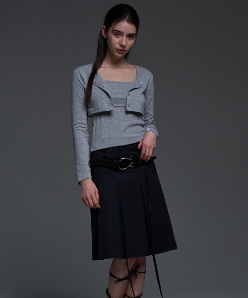 カーディガン A'GEM/9 × .kom 「 FANCY CLUB/ファンシークラブ」 SLOPE BOLERO CARDIGAN/ボレロカーディガ A'GEM/9 × .kom 『 FANCY CLUB/ファンシークラブ』 SLOPE BOLERO