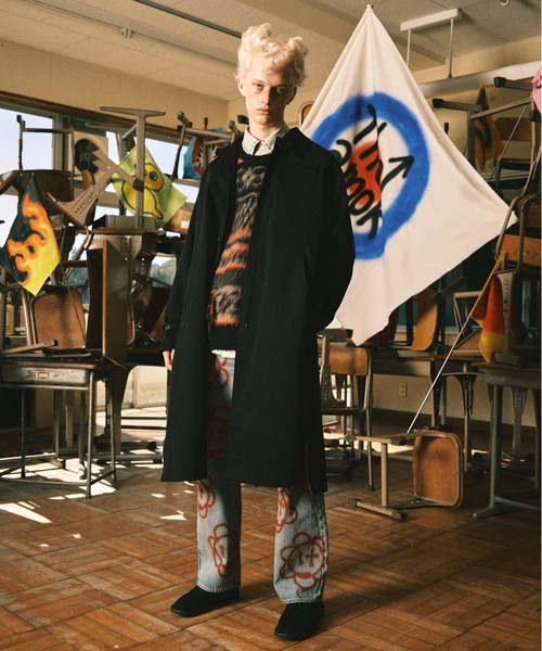 amok ステンカラーコート コート LOGO LINING BALMACAAN COAT メンズ 