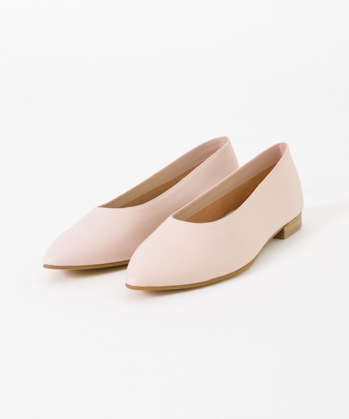 フラットシューズ URBAN RESEARCH シューズ レザーポインテッドフラットシューズ