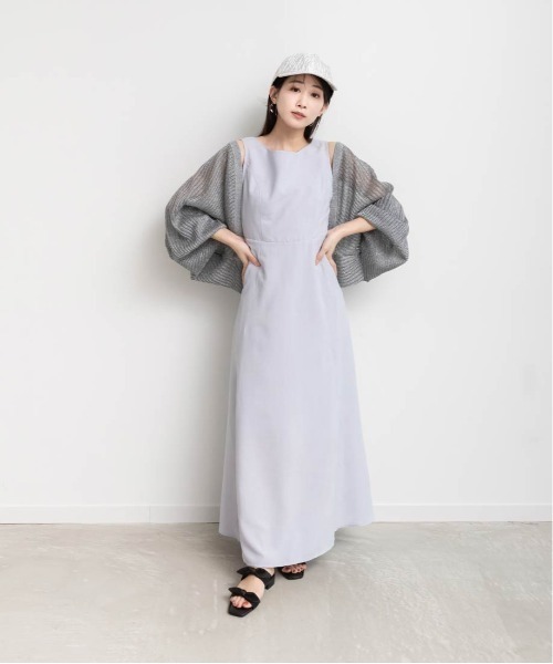 RANDA サンダル サテンリボンローヒールサンダル レディース