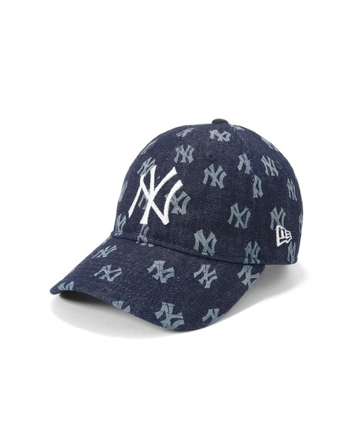 NEW ERA キャップ 帽子 ニューエラキッズ MLB デニムモノグラム