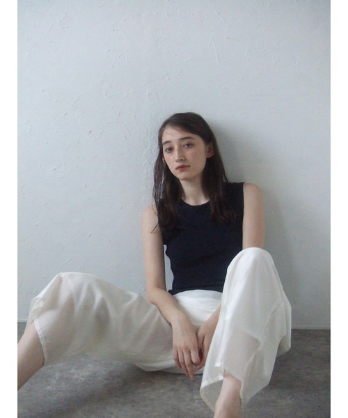 sanctamuerte パンツ MINERTE パンツ 「MINERTE」sheer tack pants / タック入り
