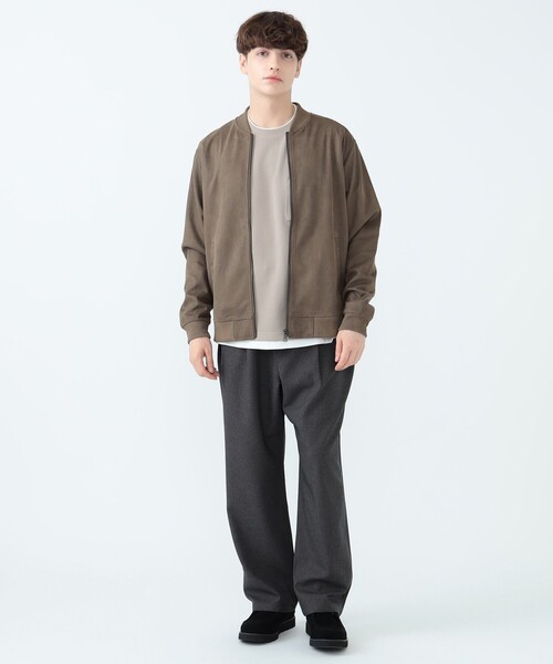 BEAMS HEART パンツ ワンタック ワイド テーパード メンズ