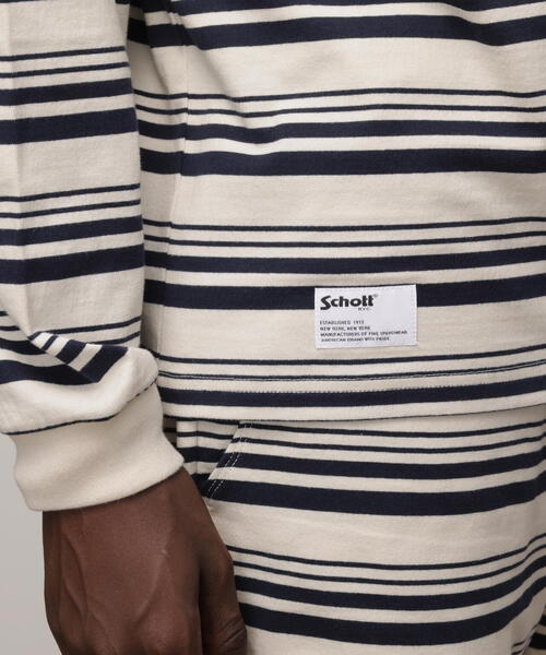 Schott N.Y.C tシャツ Schott/ショット/HORIZONTAL STRIPES LS T